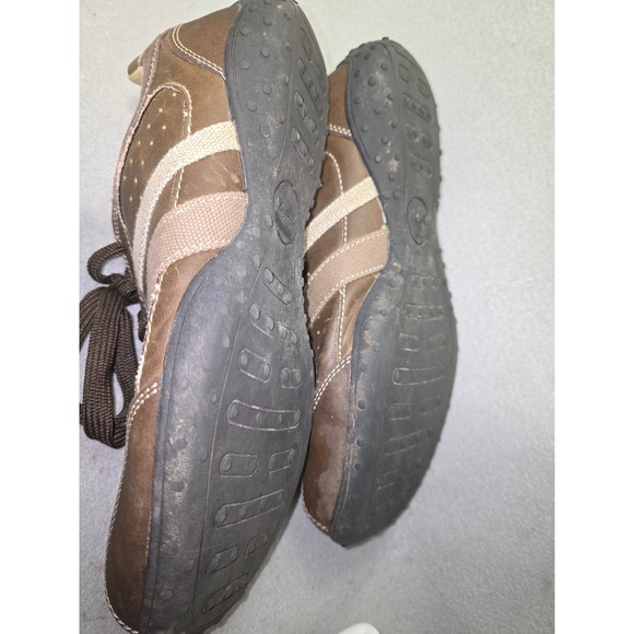 Perry Ellis America Perl Mens Brown Leather Casual Sneakers Size 10 - Picture 7 of 12